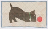 APPLIQUéD CRIB QUILT, MID 20TH