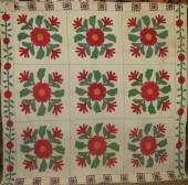 APPLIQUED ROSE OF SHARON QUILT
