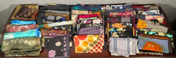 Approx 50 scarves and twillys, most