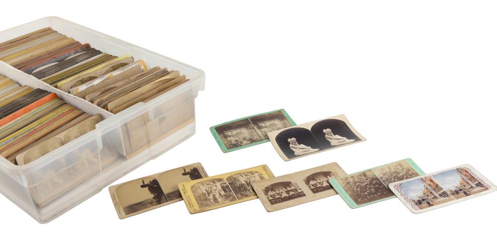 APPROX. 630 STEREOPTICON CARDS LATE