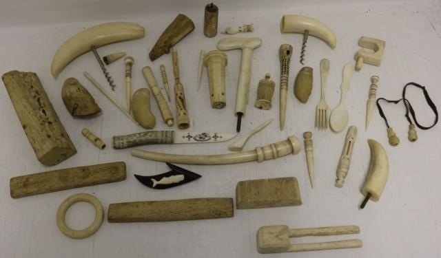 APPROXIMATELY 38 PIECES OF CARVED