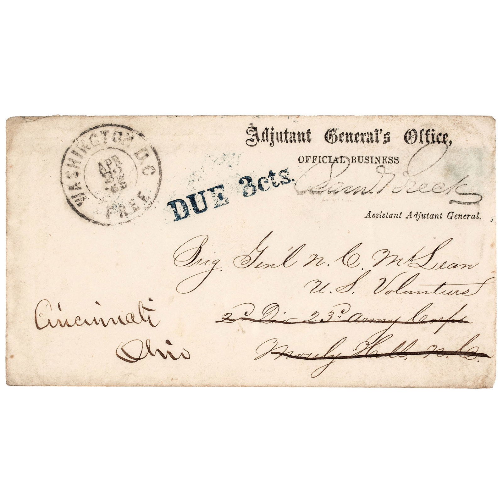 APRIL 21, 1865 LETTER SENT AFTER