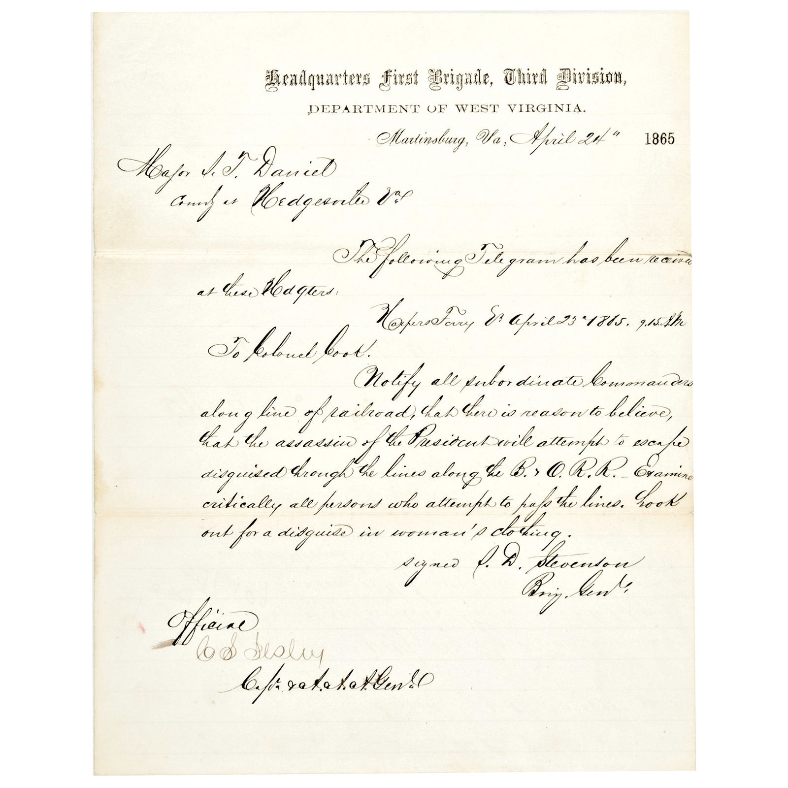 APRIL 24, 1865 EXTRAORDINARY