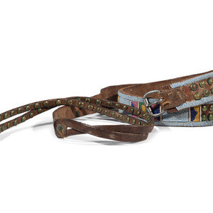 Apsáalooke [Crow] Beaded Hide Belt,