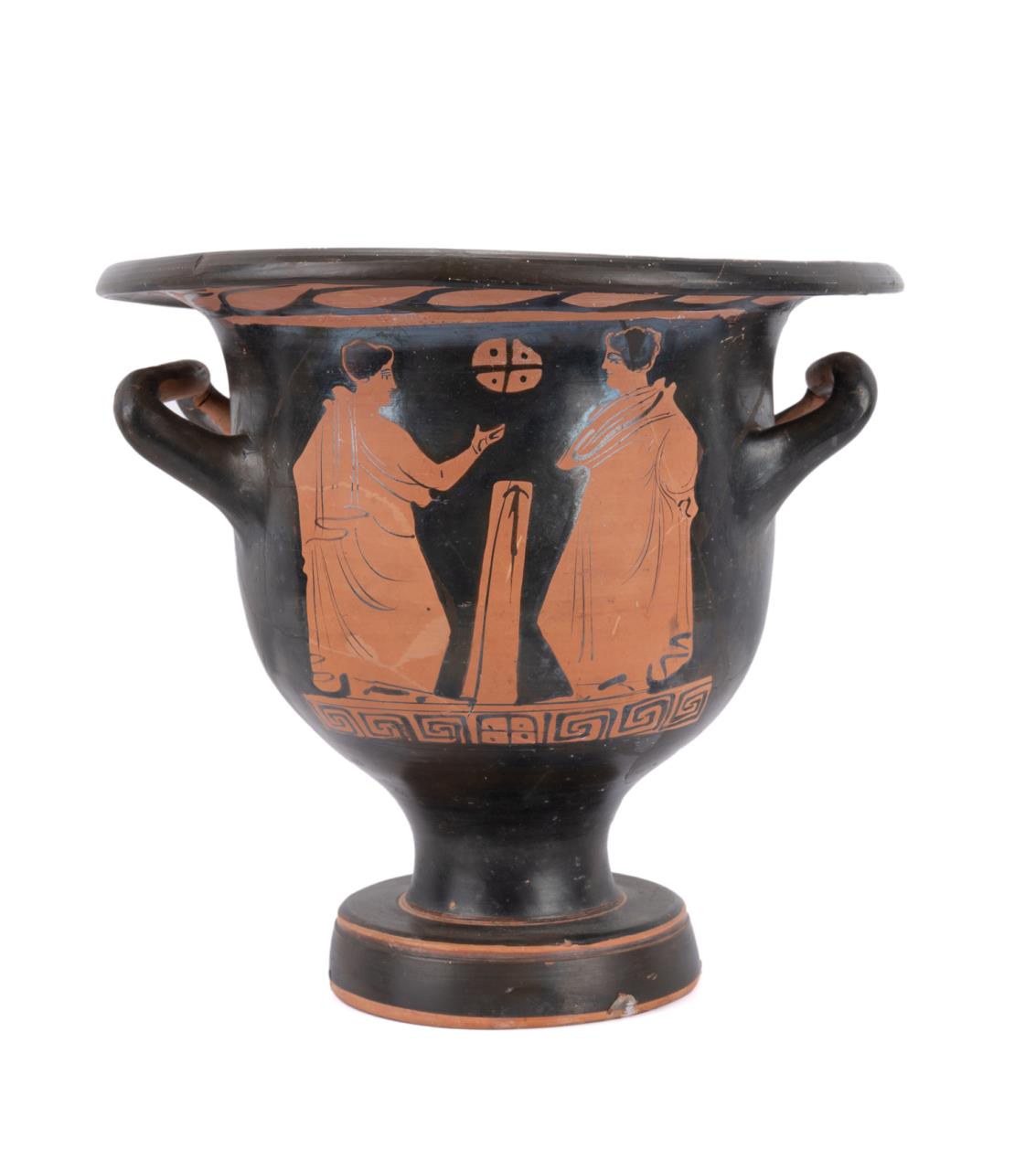 APULIAN RED FIGURE BELL KRATER,