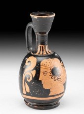 APULIAN RED-FIGURE LEKYTHOS W/