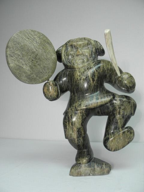 Aqjangajuk (Axangayu) Shaa carved