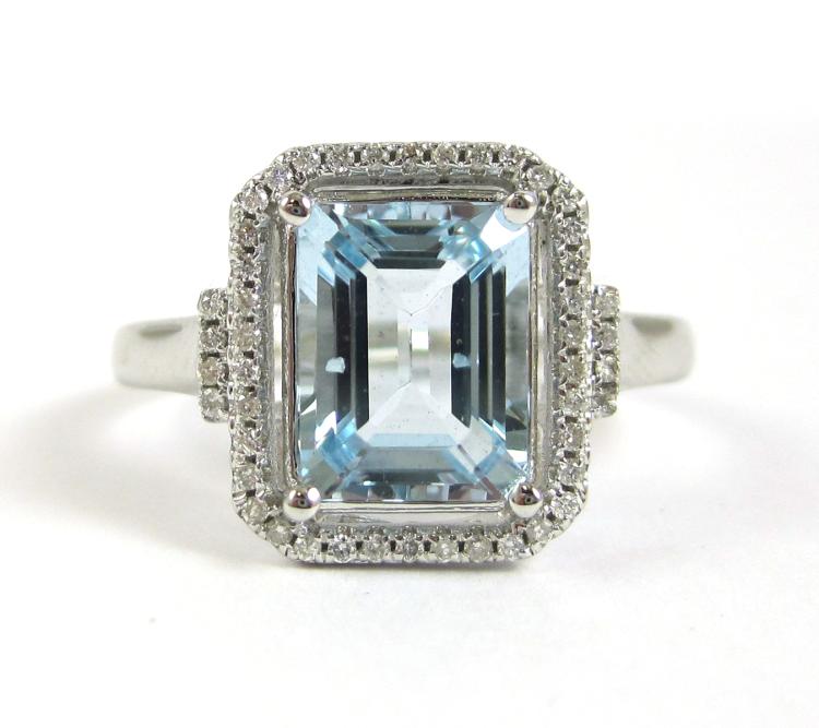 AQUAMARINE, DIAMOND AND FOURTEEN