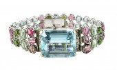 AQUAMARINE & MULTI-COLORED STO