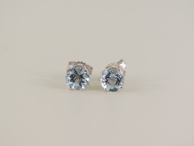 Aquamarine Stud Earrings