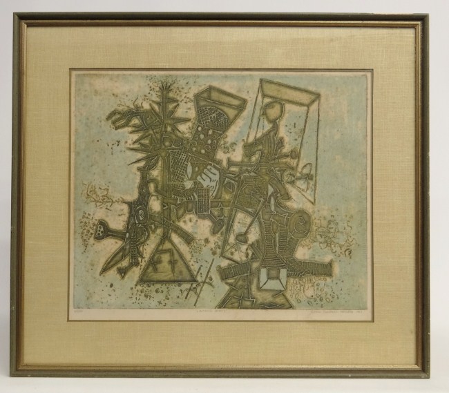 Aquatint signed and dated