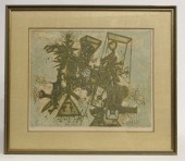 Aquatint signed and dated ''48