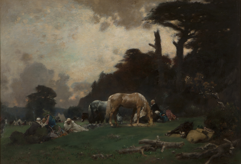 ''Arab Horsemen at Rest'' wooded