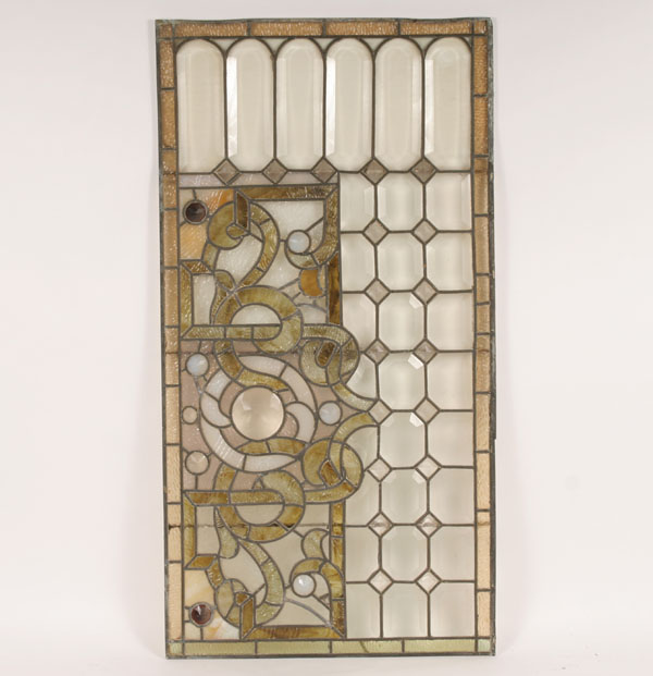 Arabesque stained glass panel.  22"