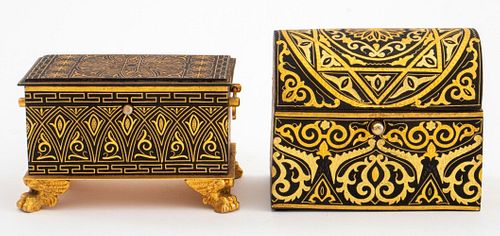 ARABIC GILT METAL CHEST FORM