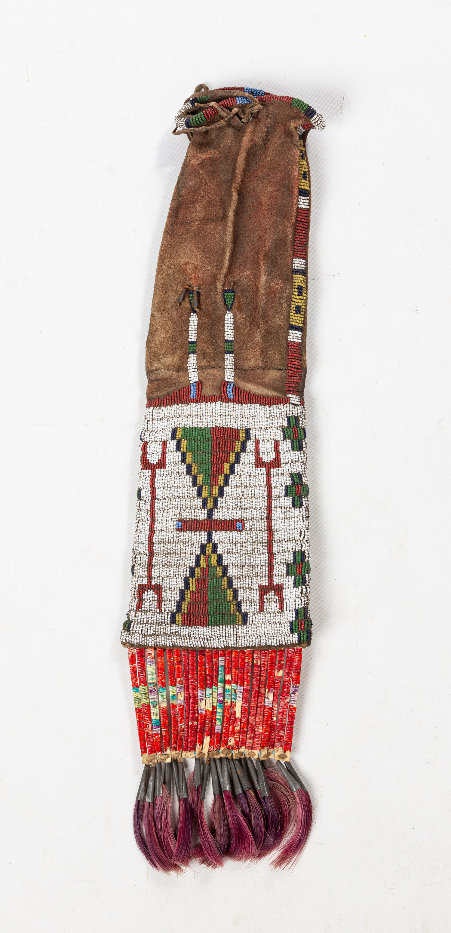 ARAPAHO BEADED AND QUILLWORK PIPE