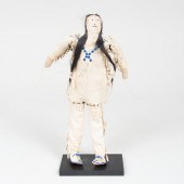 ARAPAHO BEADED HIDE DOLL, PROB