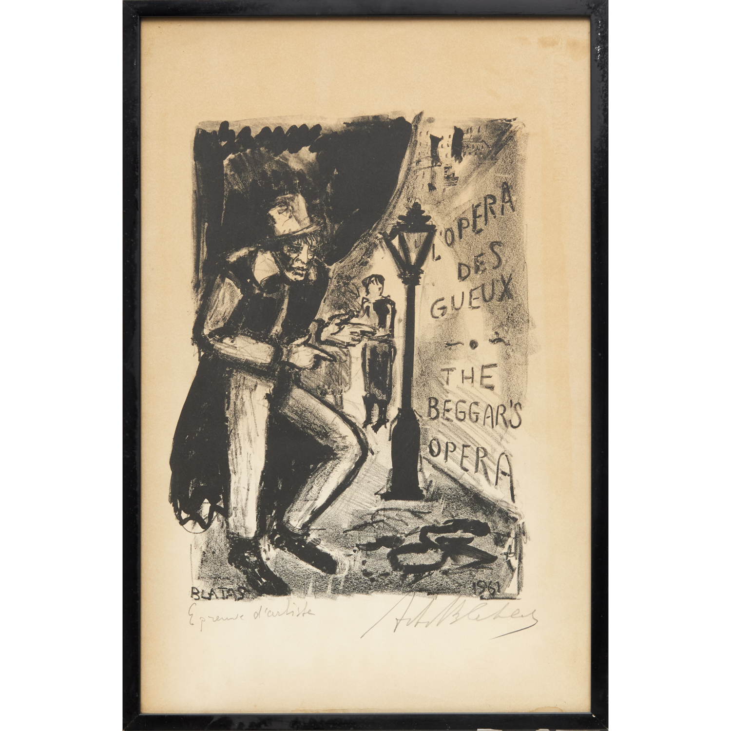 ARBIT BLATAS, SIGNED LITHOGRAPH,