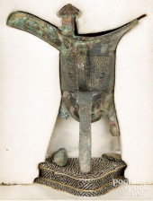 ARCHAIC CHINESE BRONZE JUE<br>