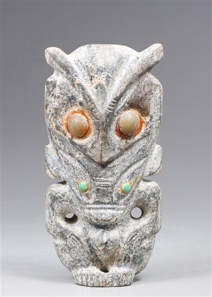 Archaic Chinese style carved jade