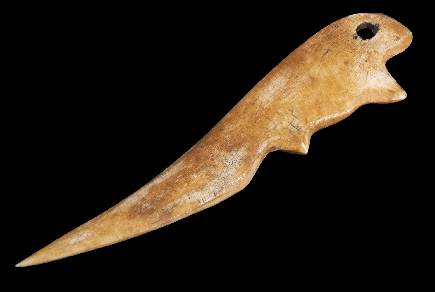ARCHAIC ESKIMO SCRAPER Carved Bone,