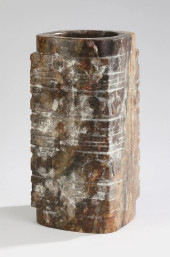ARCHAISTIC CHINESE JADE CONG,