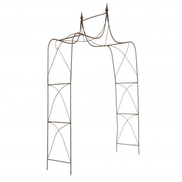 ARCHED IRON GARDEN TRELLIS  Late