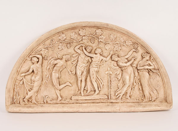 Arched pediment decorated with