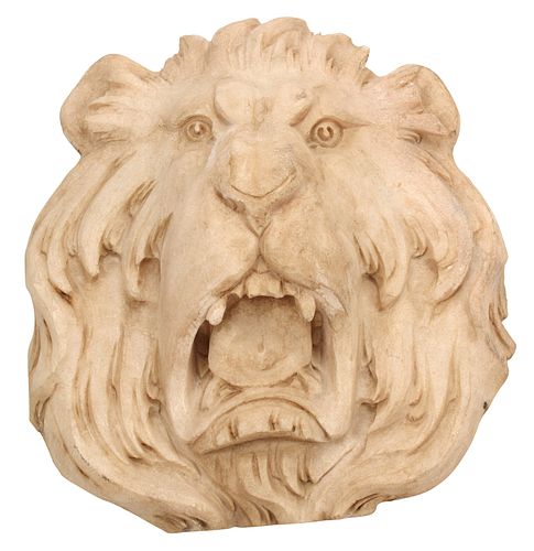 ARCHITECTURAL CARVED MARBLE LION