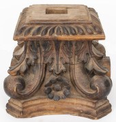 ARCHITECTURAL CARVED WOOD COLU
