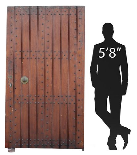 ARCHITECTURAL IRON-STUDDED DOOR,