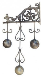 ARCHITECTURAL PARCEL GILT IRON