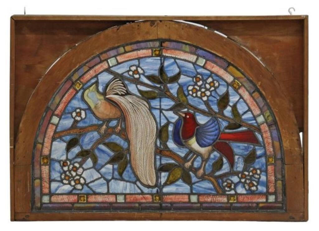 ARCHITECTURAL STAINED GLASS LUNETTE