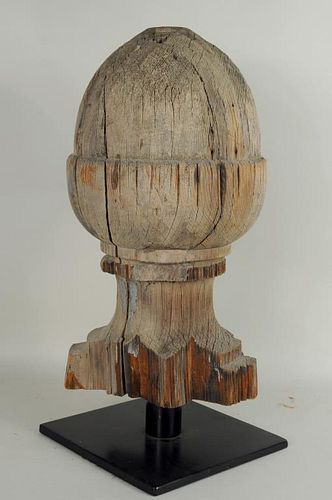 ARCHITECTURAL TURNED WOOD ACORN