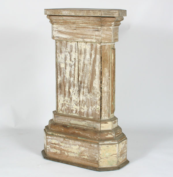 Architectural wooden pedestal;