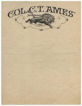 ARCHIVE OF 125 CIRCUS LETTERHE