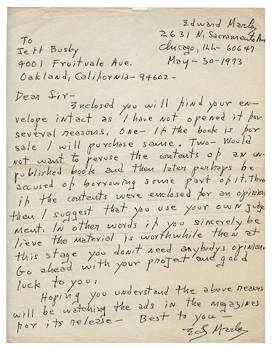 ARCHIVE OF MARLO LETTERS AND