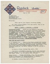 ARCHIVE OF RUSDUCK MANUSCRIPTS