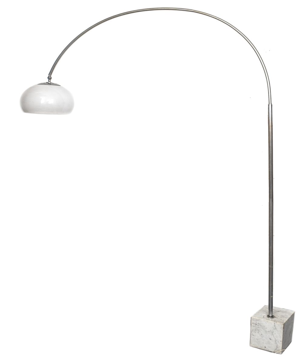 ARCO STYLE CHROME FLOOR LAMP WITH