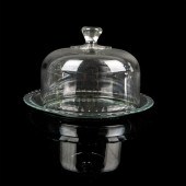 ARCOROC FRANCE GLASS CAKE CLOC
