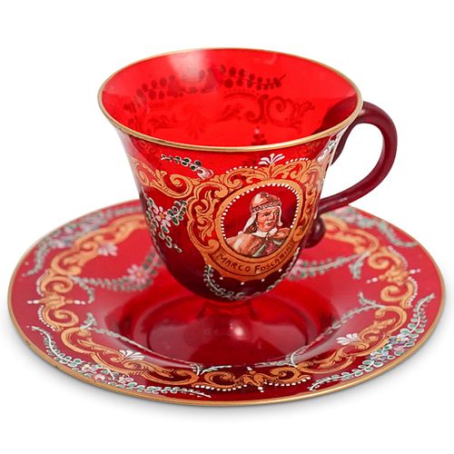 ARDALT ITALIAN GLASS FOOTED TEA CUP