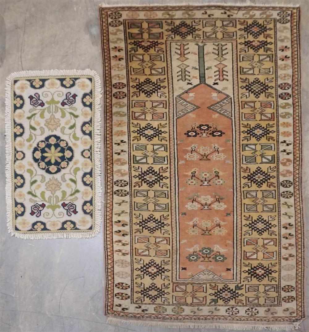 ARDEBIL RUG AND A SPANISH MAT,