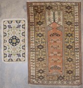 ARDEBIL RUG AND A SPANISH MAT,