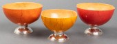 ARGENTA LACQUERED BOWLS ON SIL