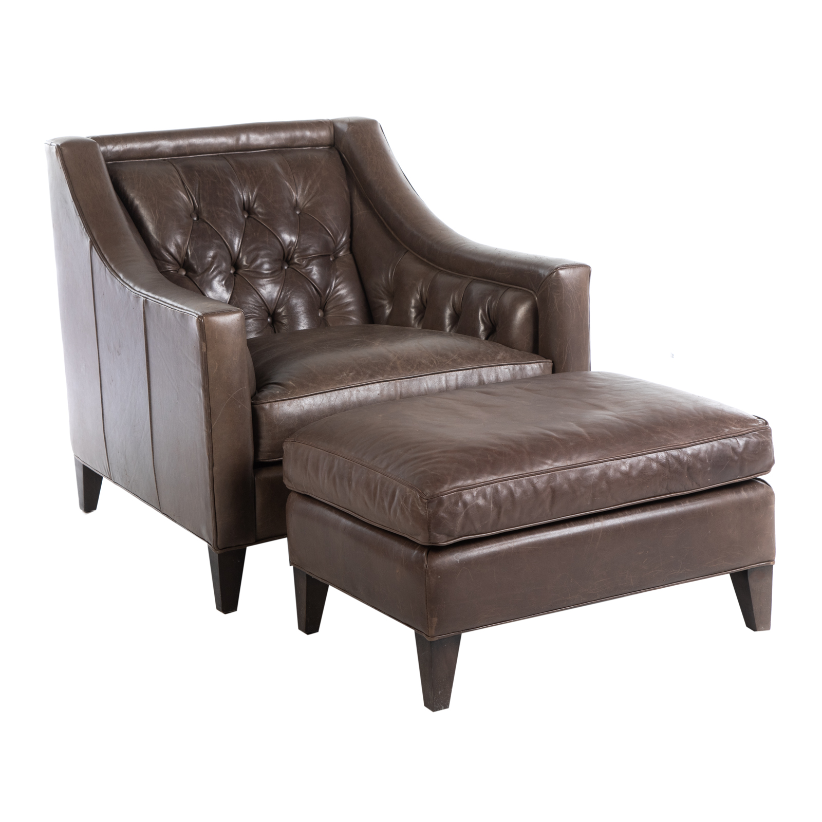 ARHAUS CONTEMPORARY LEATHER CHAIR &
