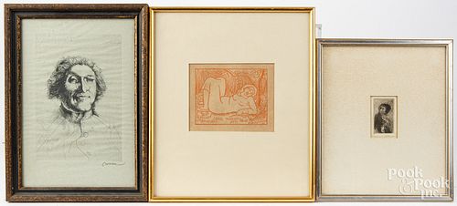 ARISTIDE MAILLOL, WOODCUT LES