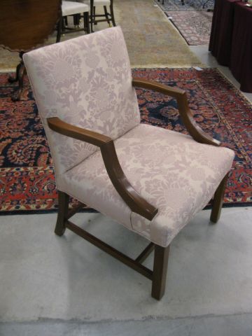 Arm Chair silk brocade.