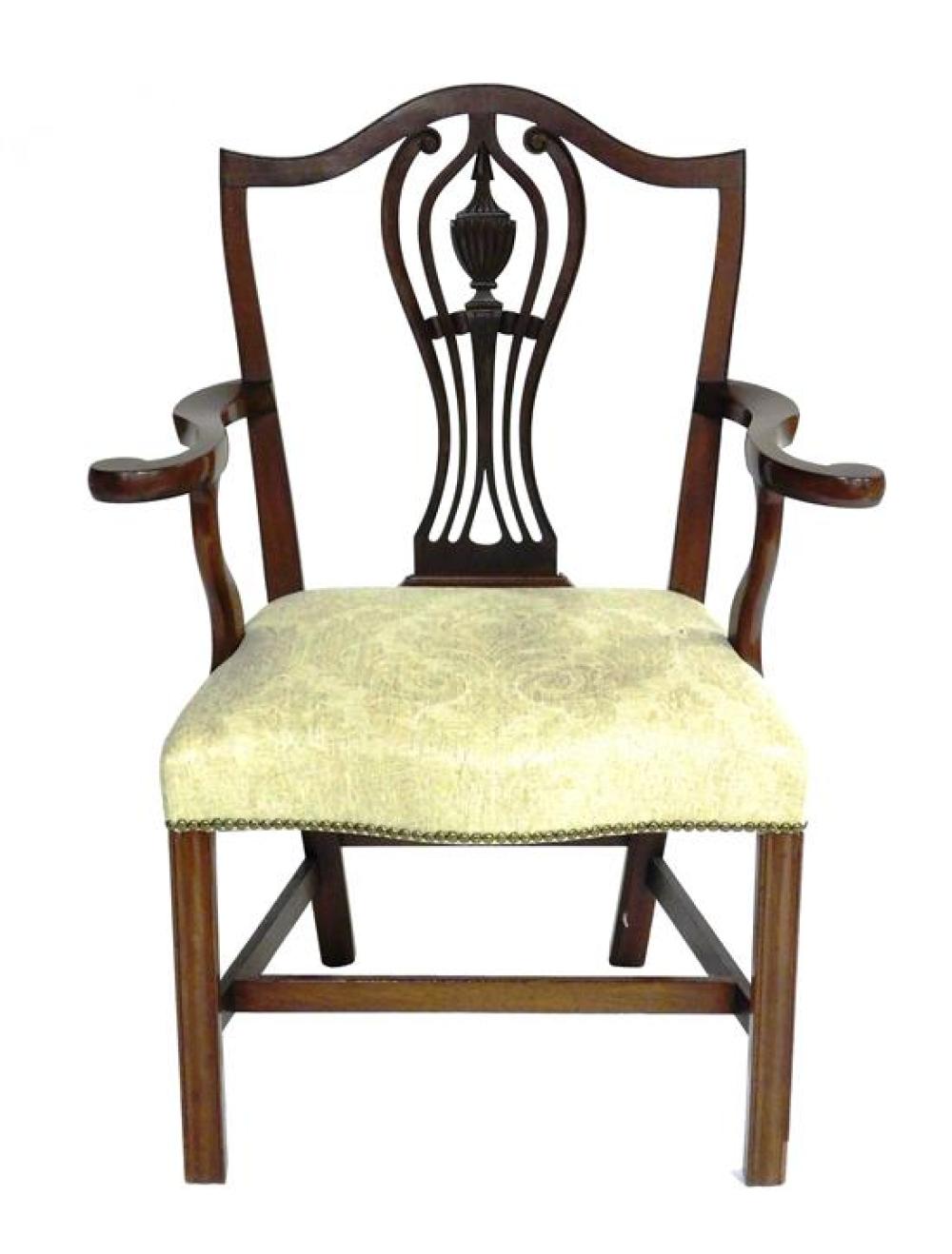 ARMCHAIR, AMERICAN, LATE 18TH C.,