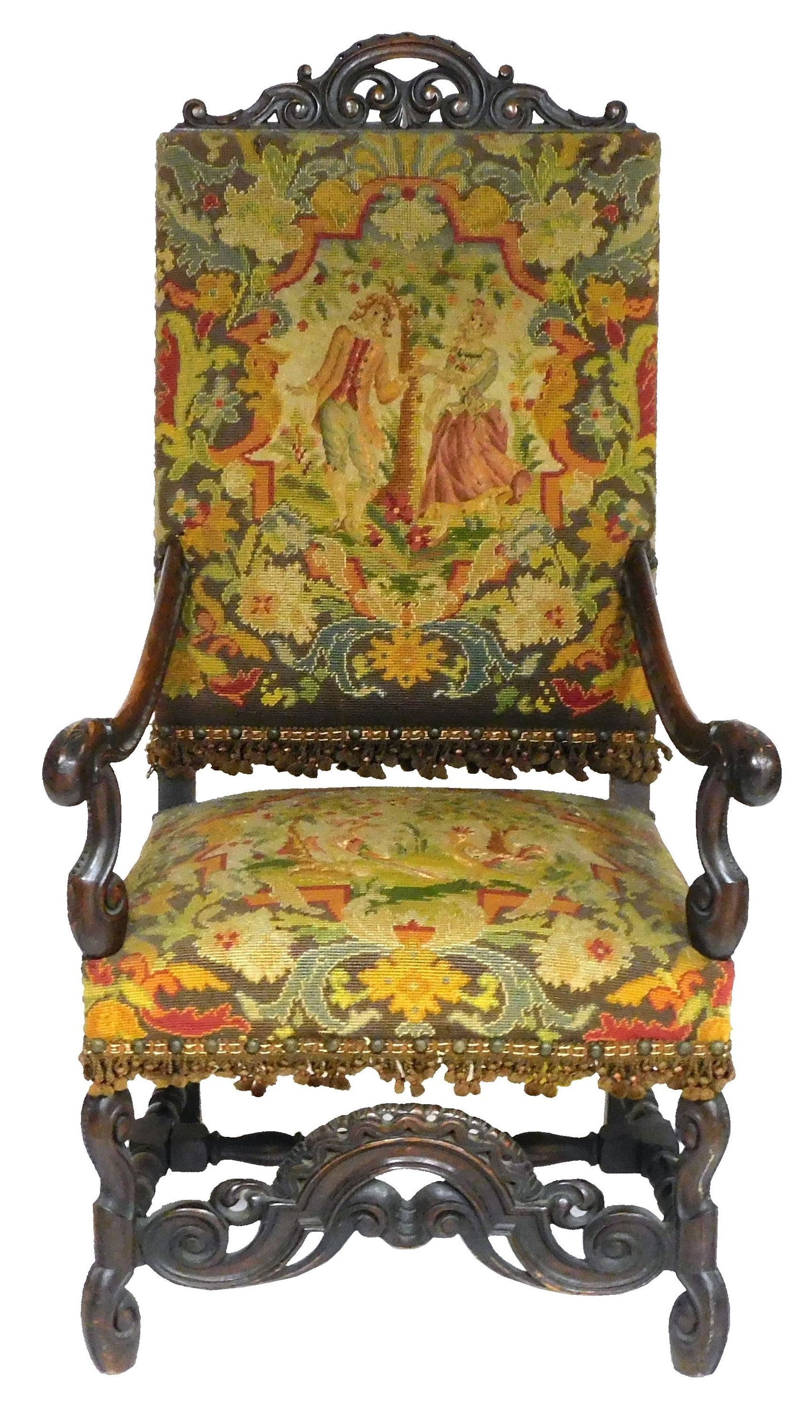 ARMCHAIR WITH NEEDLEPOINT