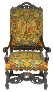 ARMCHAIR WITH NEEDLEPOINT UPHO